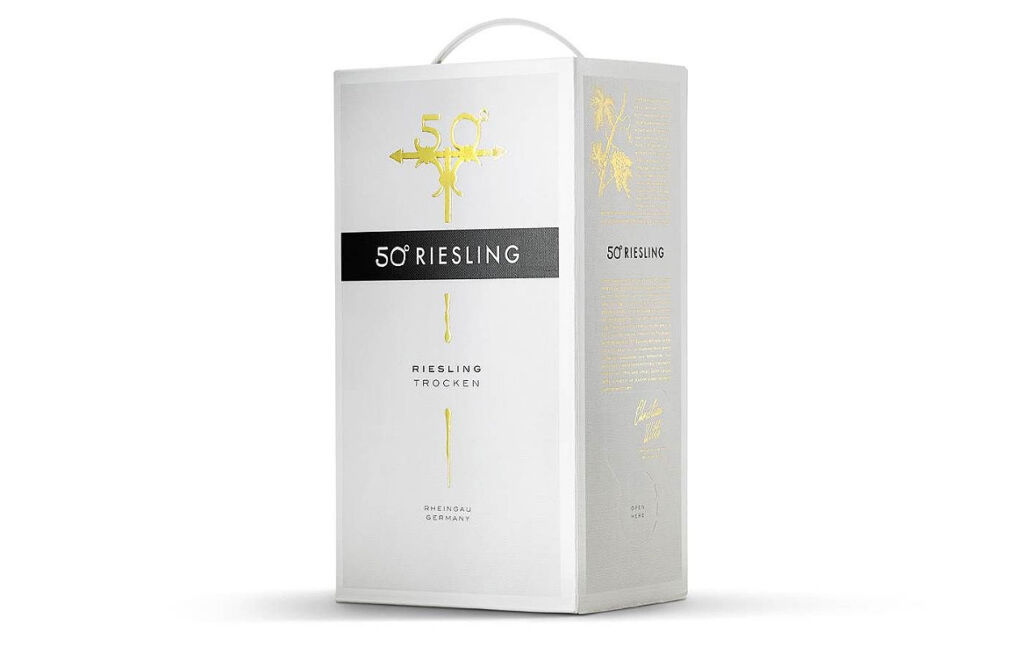 2L box of 50 Degrees Dry Riesling