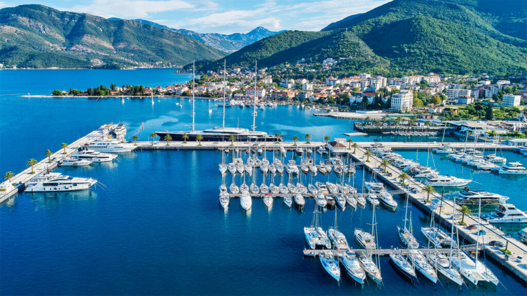 An aerial view of the world-class Marina