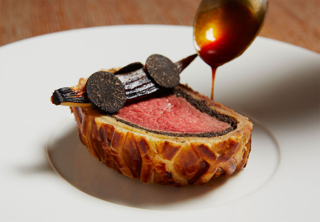 Beef Wellington at the Grill at the Dorchester