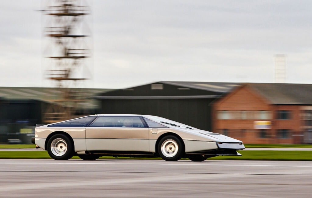 The Aston Martin Bulldog on its first speed run in more than 40 years