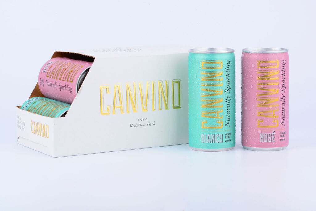 A pack of Canvino cans