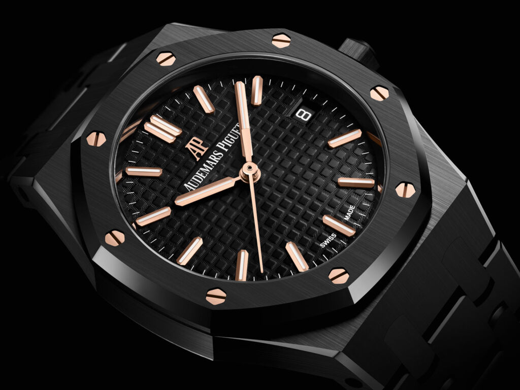 The dial of the black ceramic watch released in 2021