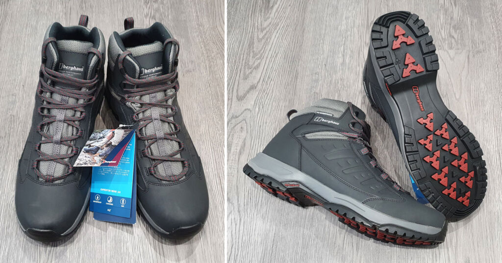 A brand new pair of the Berghaus boots out of the box