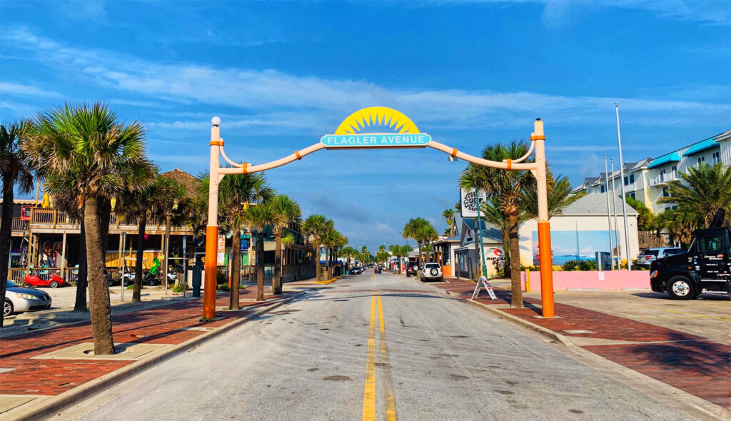 Flager Avenue in New Smyrna Beach, Florida