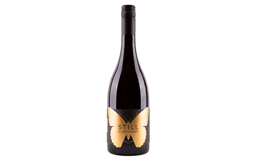 A bottle of Hattingley Valley Pinot Noir 2020