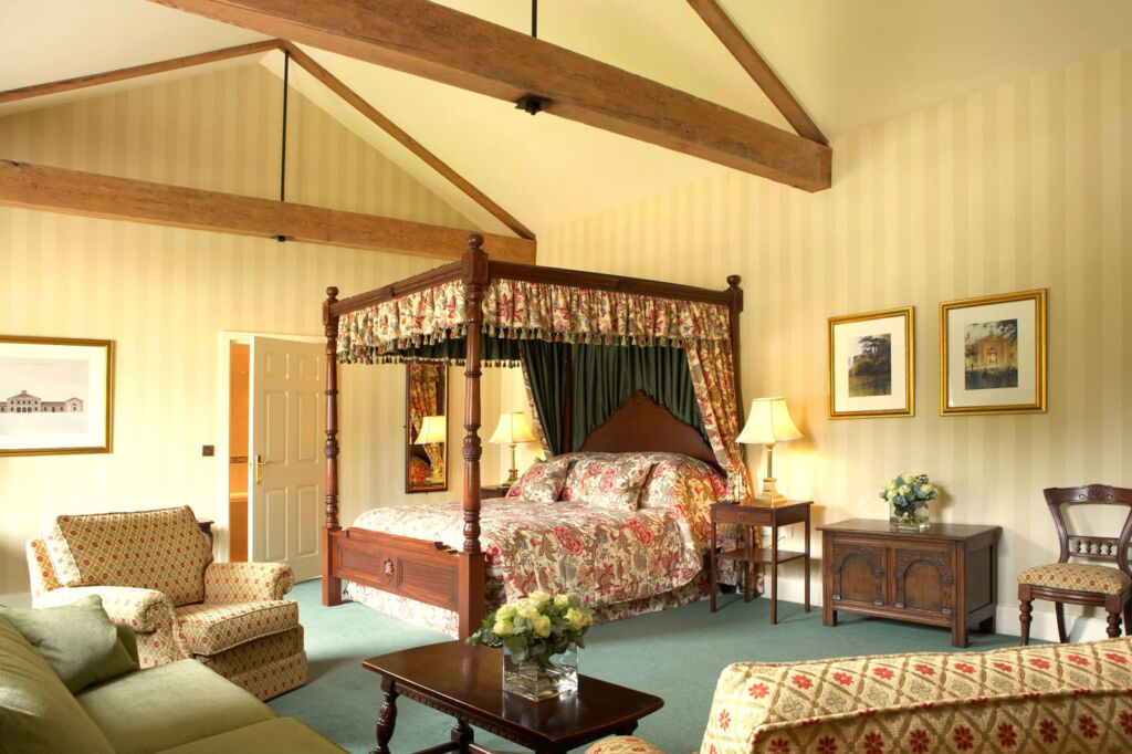 Inside one of the classically designed bedroom suites