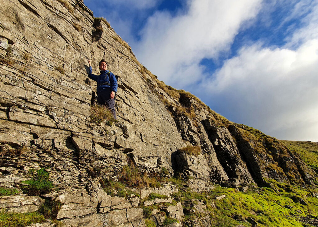 Paul Godbold doing some rock climbing in Yorkshire