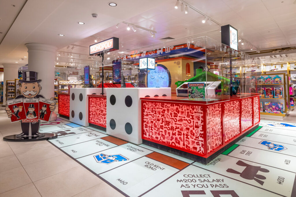 The Monopoly counter in Selfridges