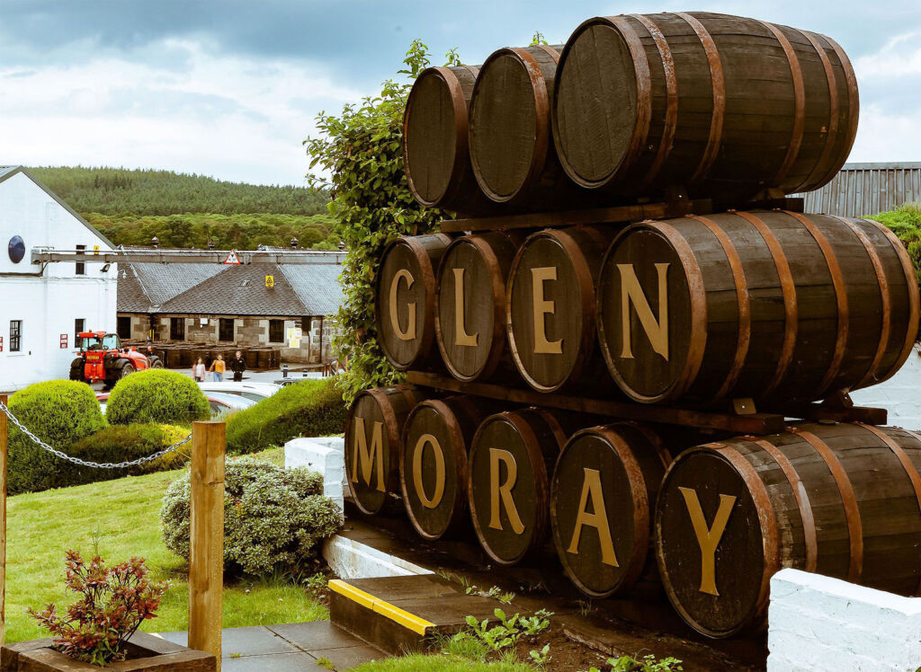 The entrance to the Glen Moray Distillery