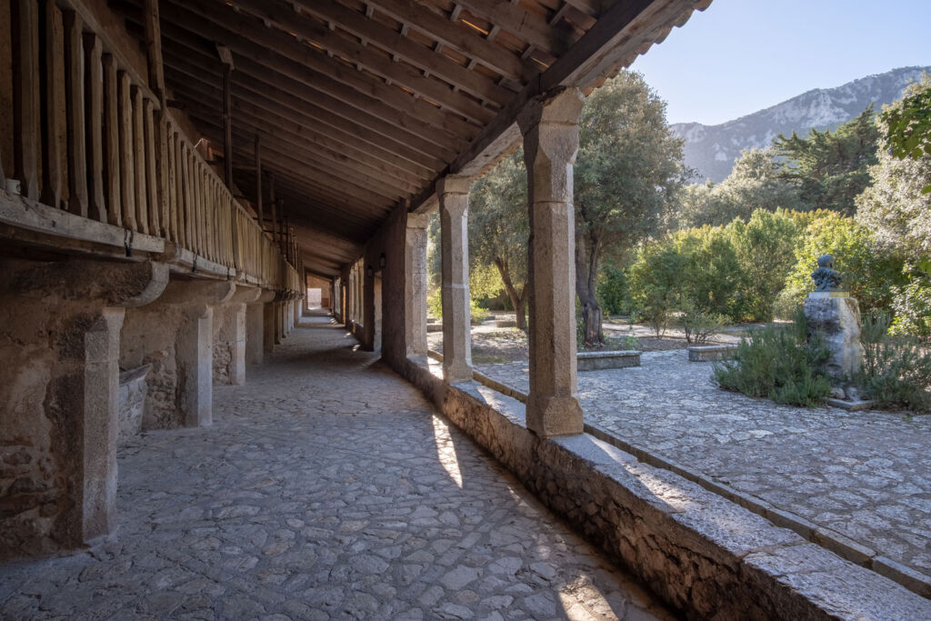 One of the stone walkways inside the monastery