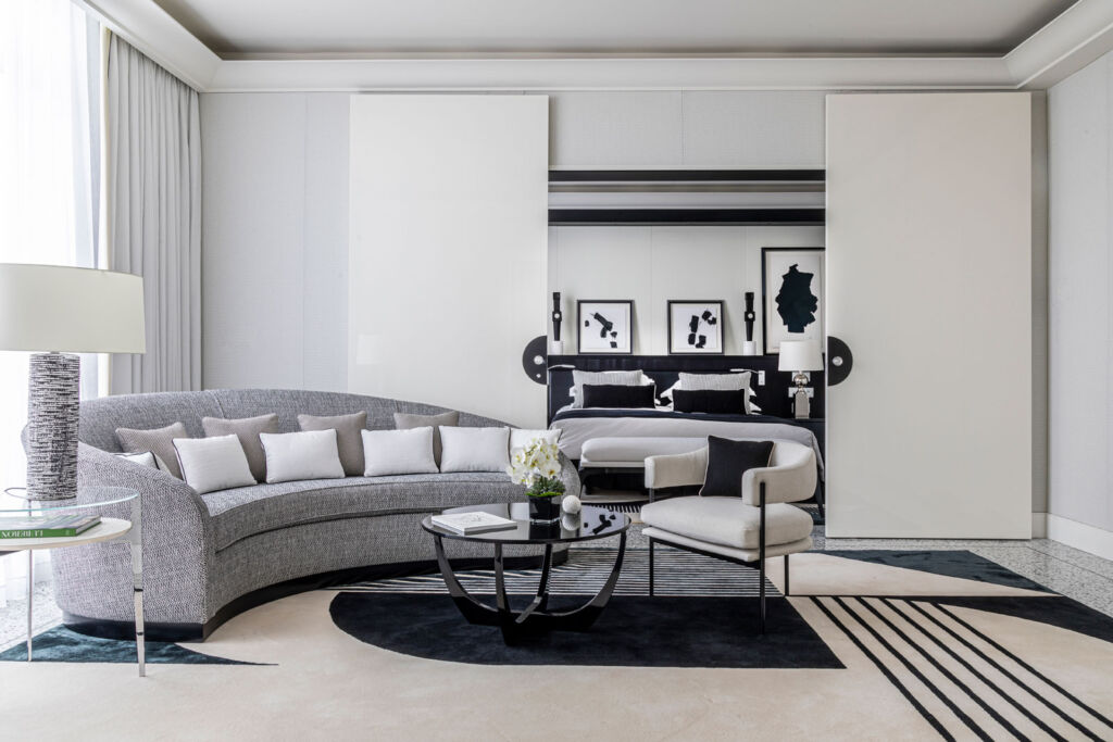 Inside the Thierry Frémaux penthouse apartment with its liberal use of black and grey colours