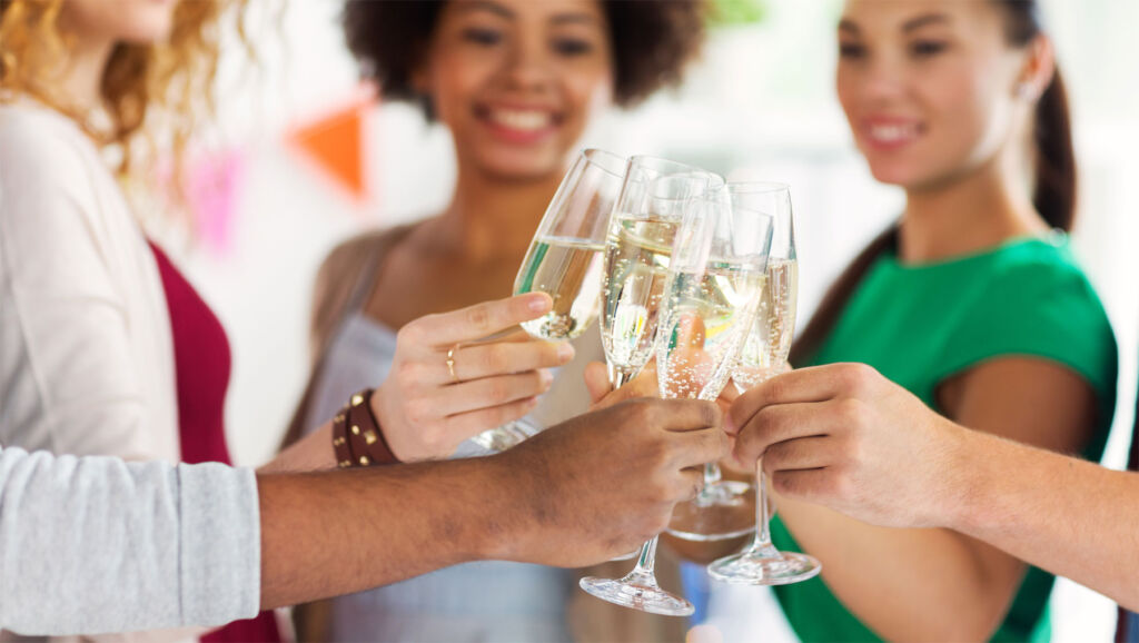 A group of women enjoying a glass or two at a get-together