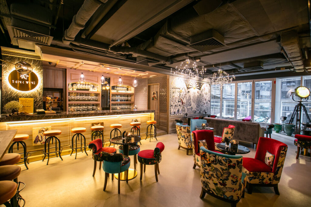 The interior of ThinkWine in Hong Kong