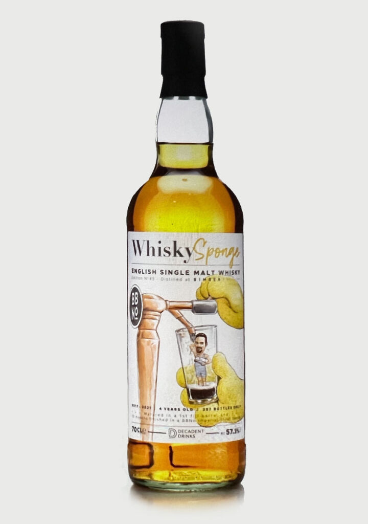 A bottle of Whisky Sponge English Single Malt