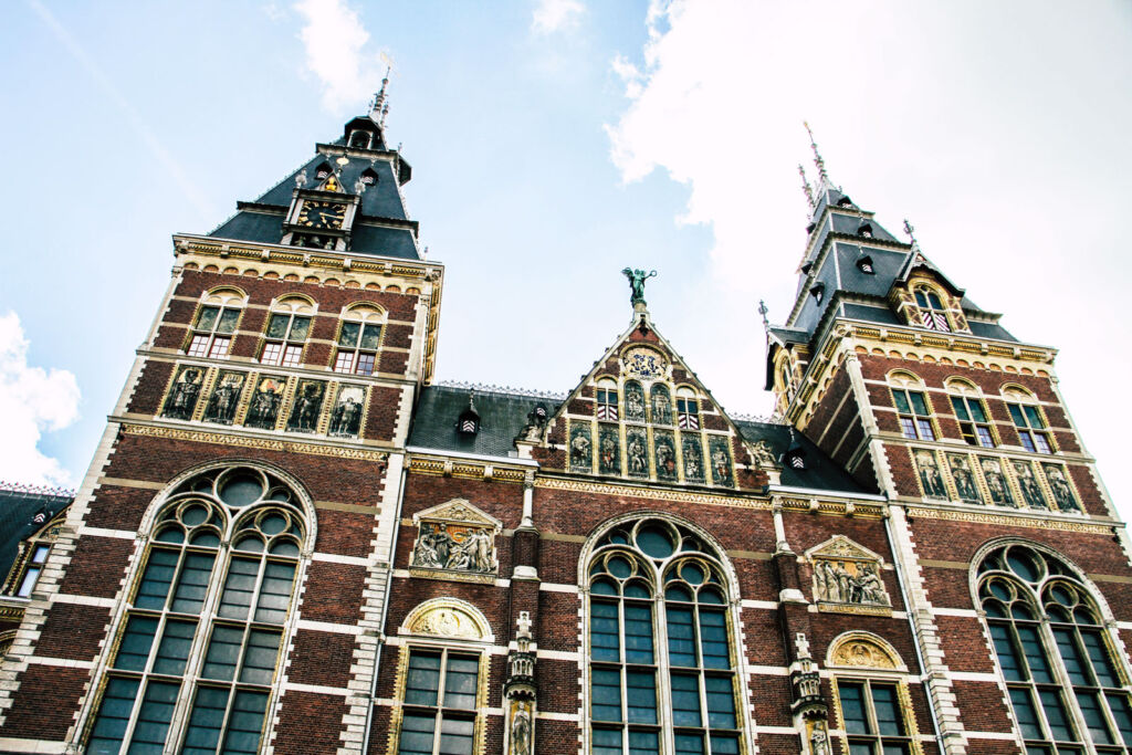 The exterior of the Rijksmuseum building