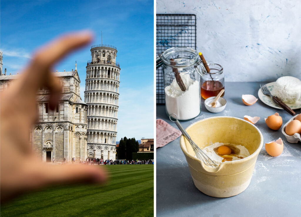 The classic photo of making the leaning tower of Pisa look tiny between fingers
