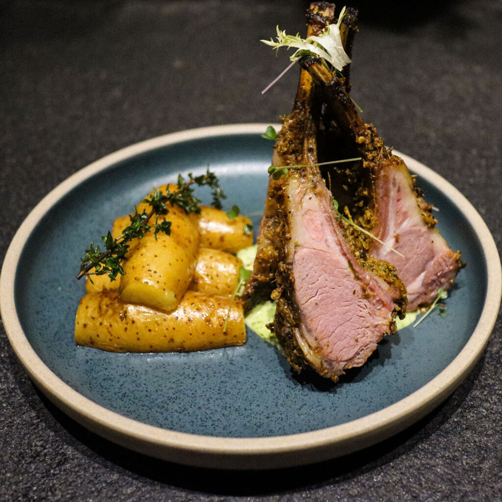 The Rosemary Lamb Rack dish in the new Lockdown Lunch Set