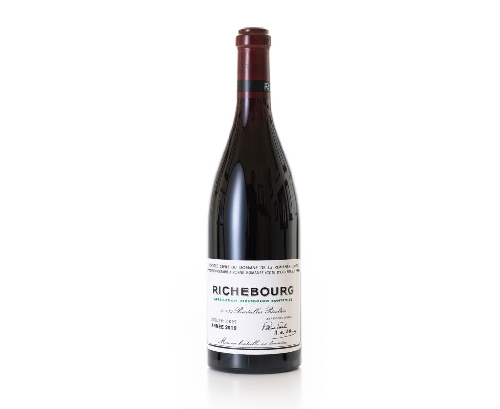 A bottle of the Richebourg, 2019