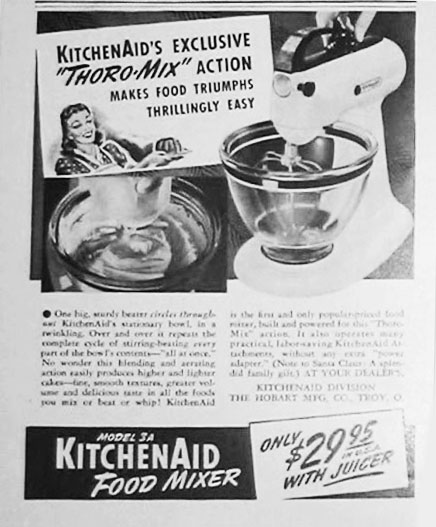 KitchenAid Model 3A Mixer Advert