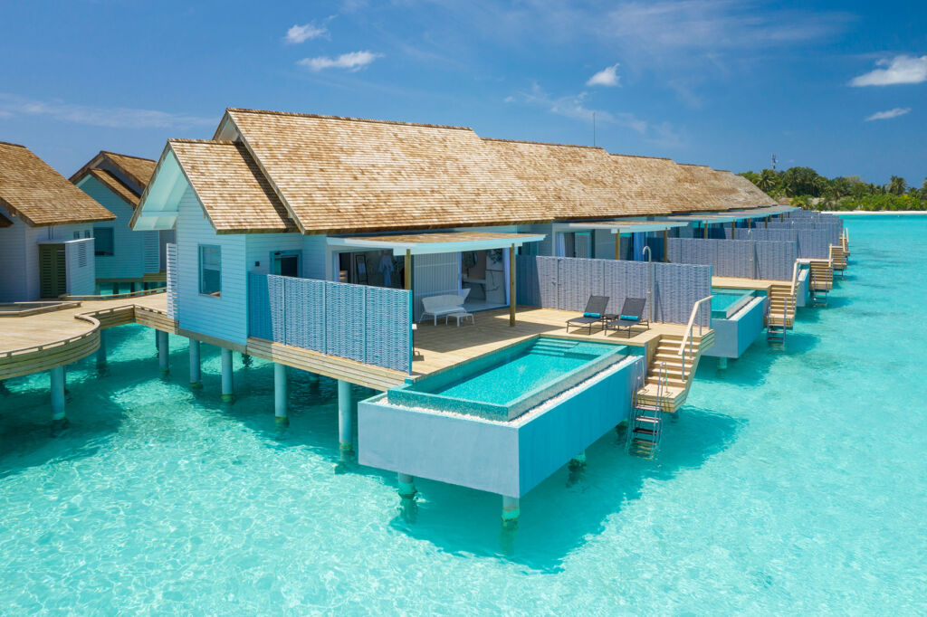 One of the luxury overwater villas at the resort