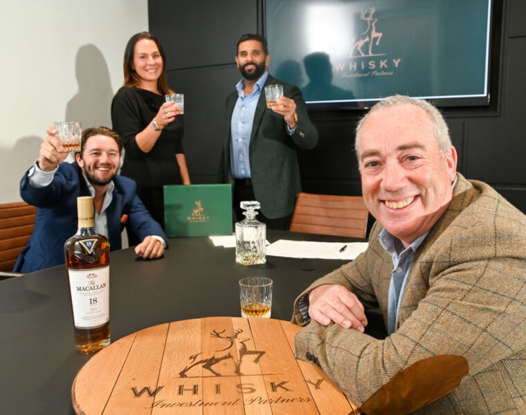 Roger Parfitt with the Whisky Investment Partners team