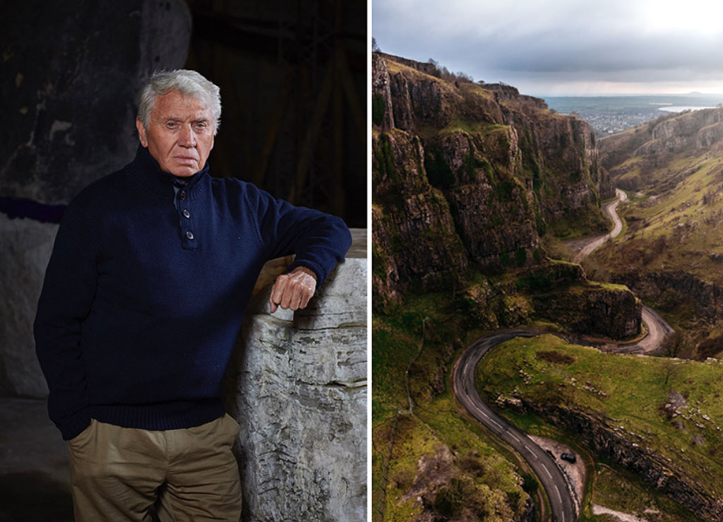 Sir Don McCullin CBE and an image of a gorge in the West Country