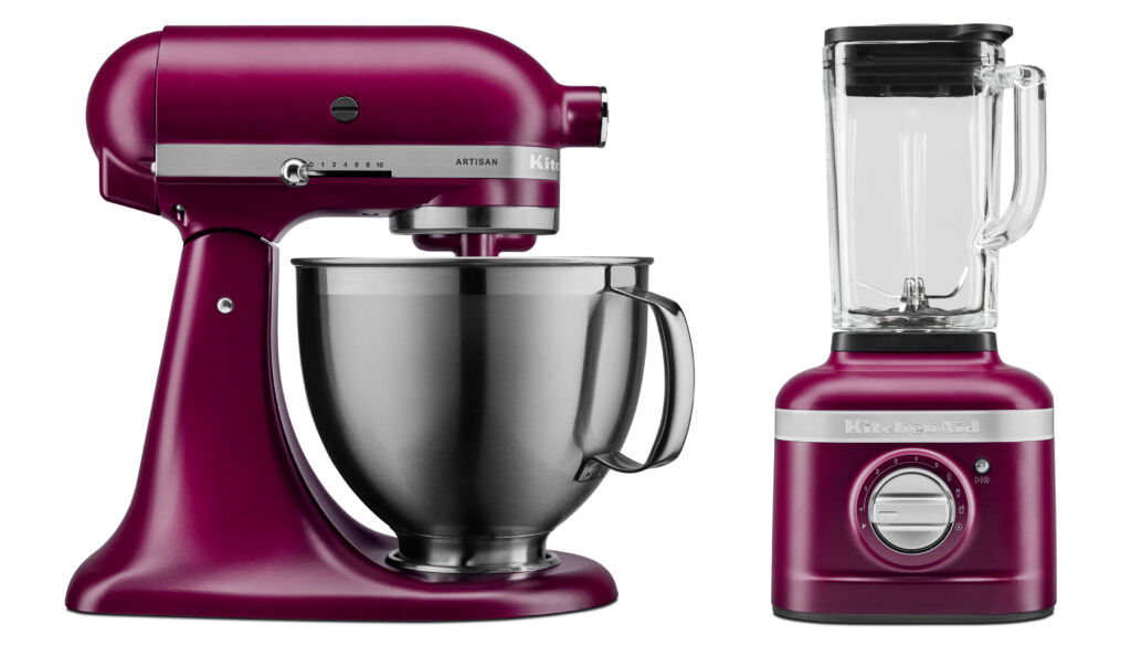 The KitchenAid Artisan products in the Beetroot colour