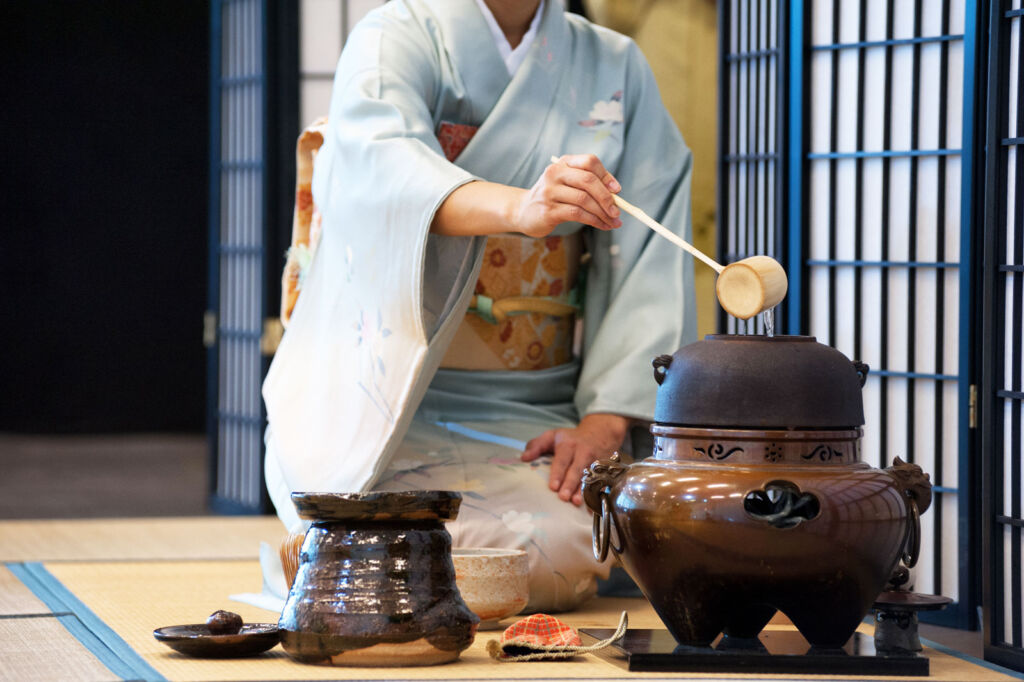 A traditional tea ceremony in Kyoto