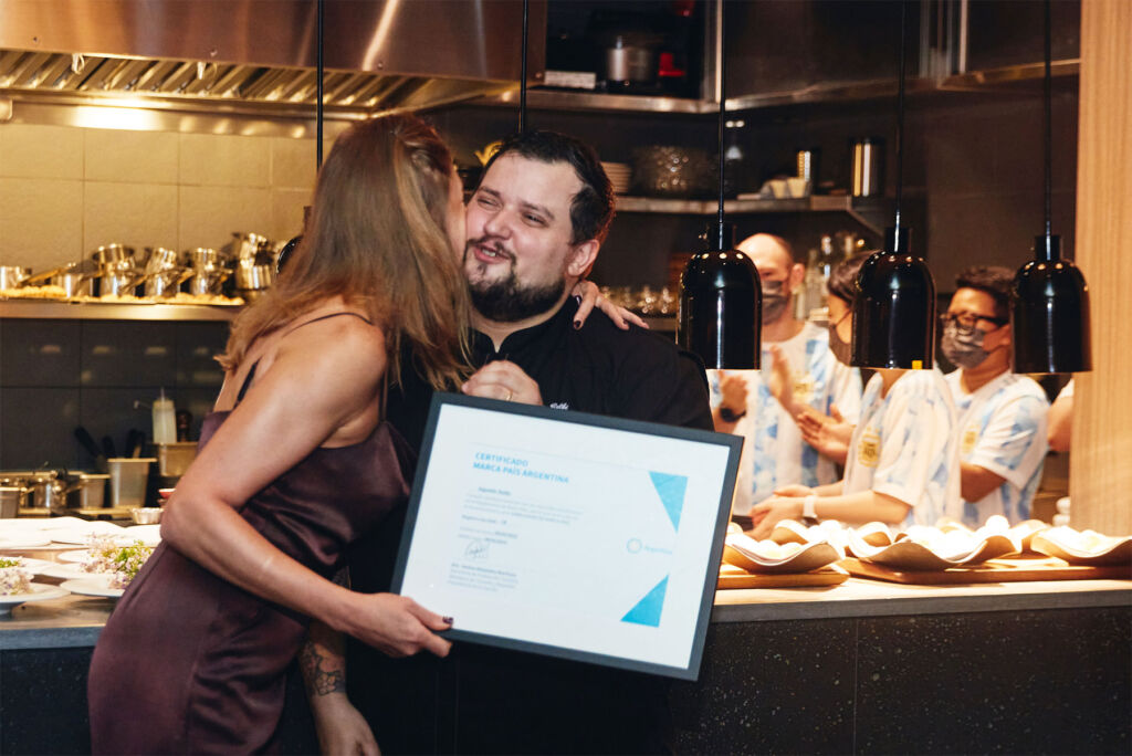 Chef Agustin Balbi Named Ambassador of Marca Pais by Argentinian Government 8 The chef being presented with the award
