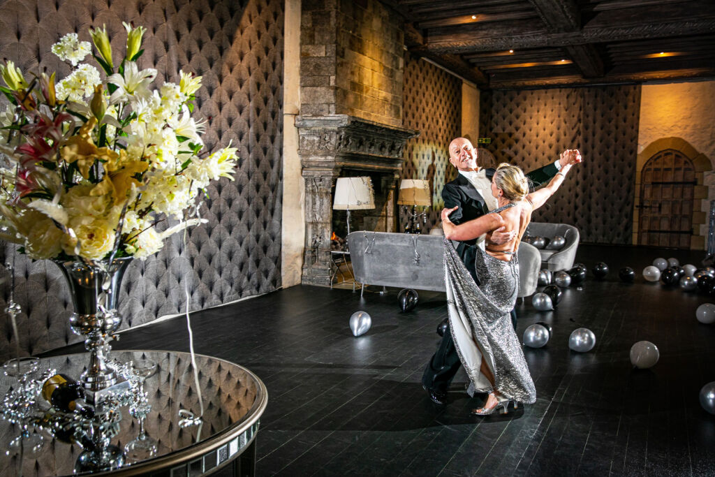 Guests dancing in the Salon