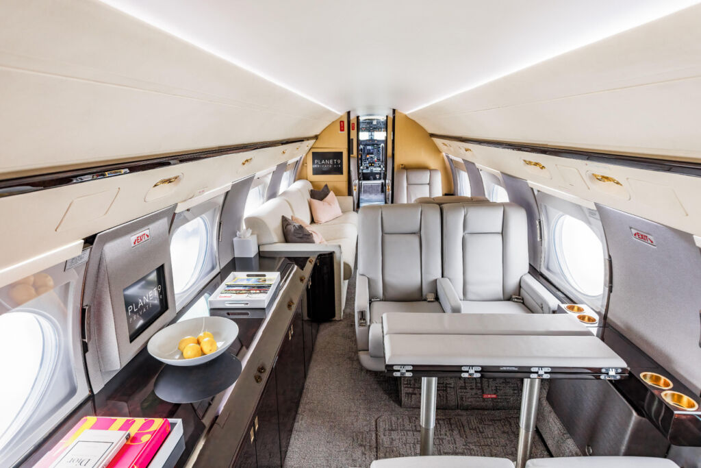 The main cabin inside one of the new jets
