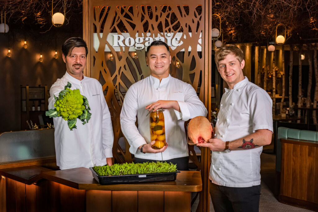 Three of the chefs who will be at Roganic's "Friends of Sustainability" series