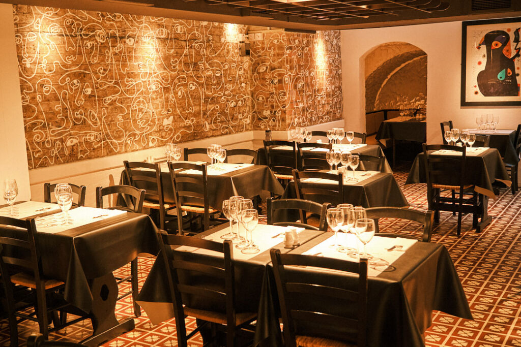 The interior of the El Pirata restaurant in London