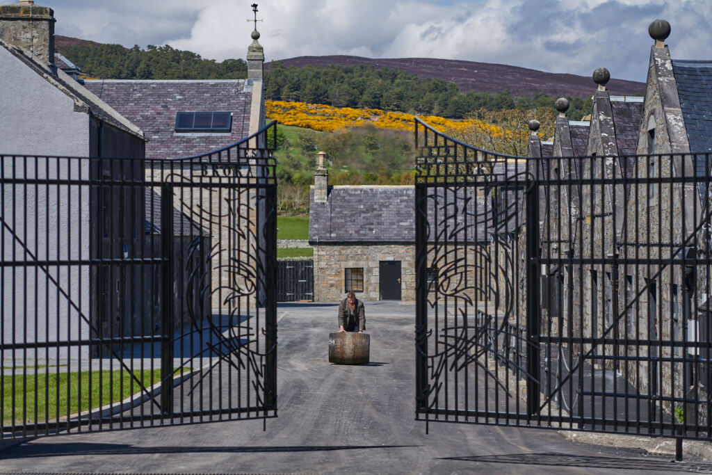 The iron gates into the Brora Distillery