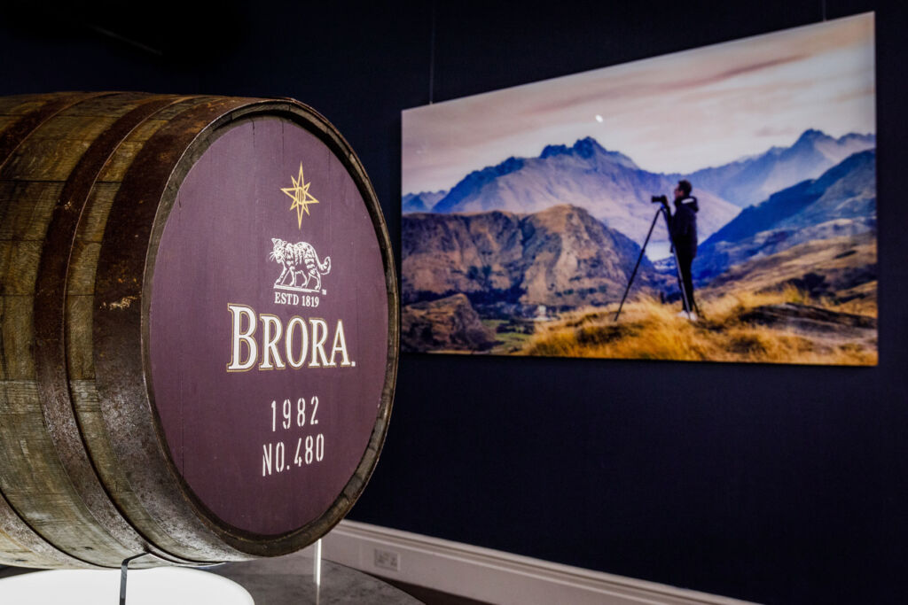 A closeup view of the lid of the Brora cask