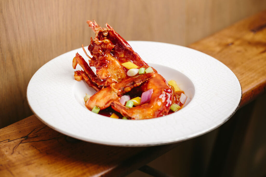 The Stir-fried Boston Lobster with Maotai dish