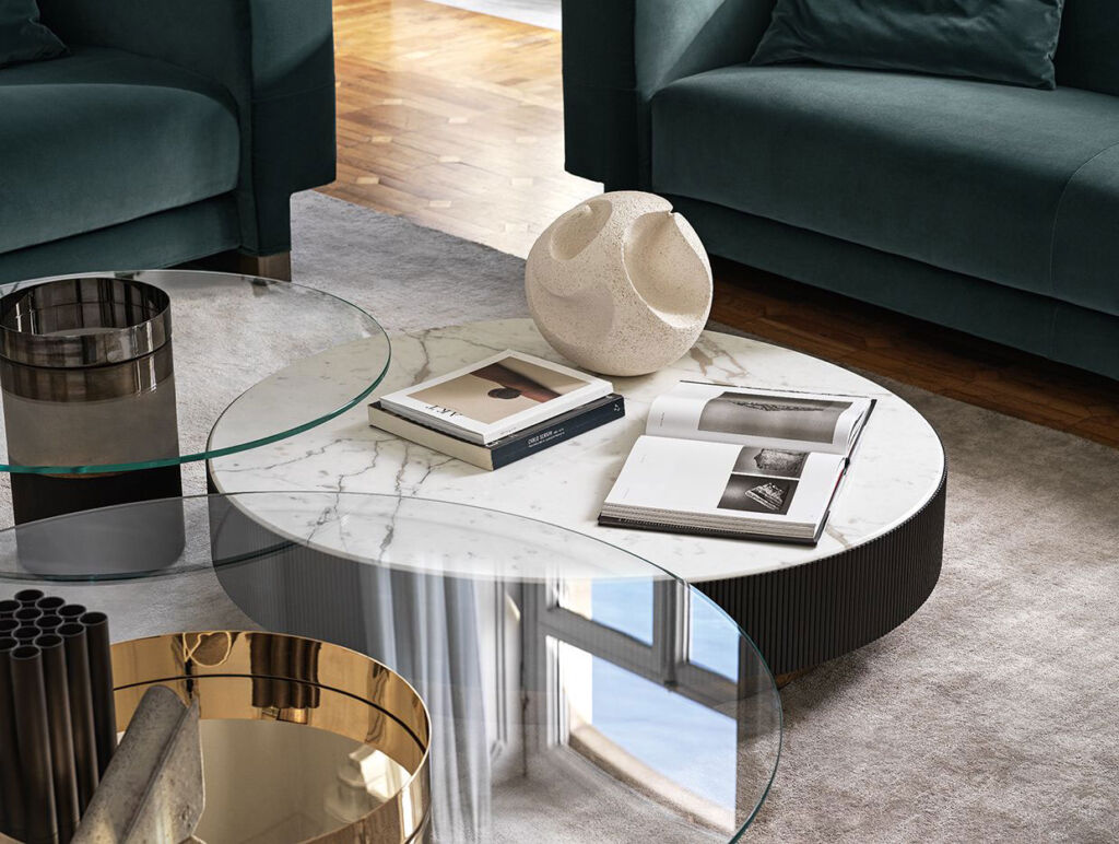 Three of the company's coffee tables