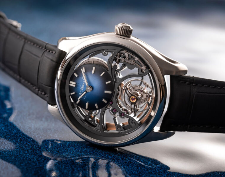 The Pioneer Cylindrical Tourbillon Skeleton Watch from H. Moser & Cie