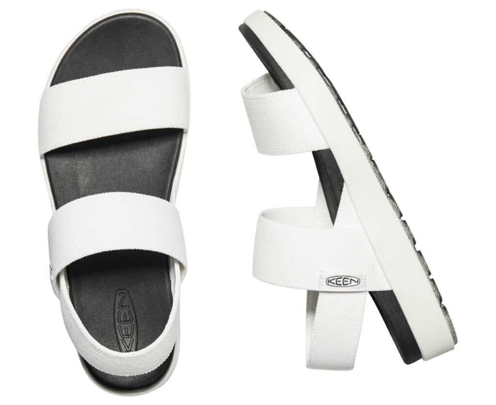 The Elle Backstrap sandal in a pure white colour