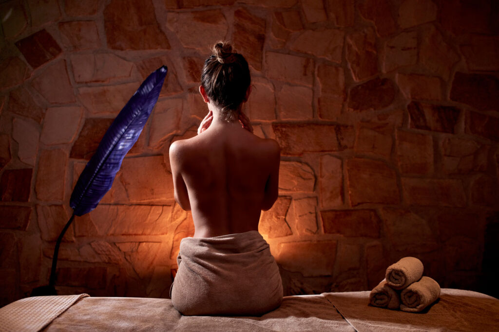 A woman having a treatment at the Zoe Spa