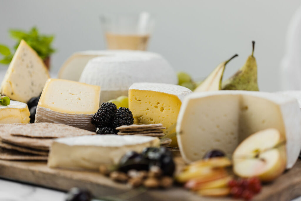 The Sharpham range of cheeses