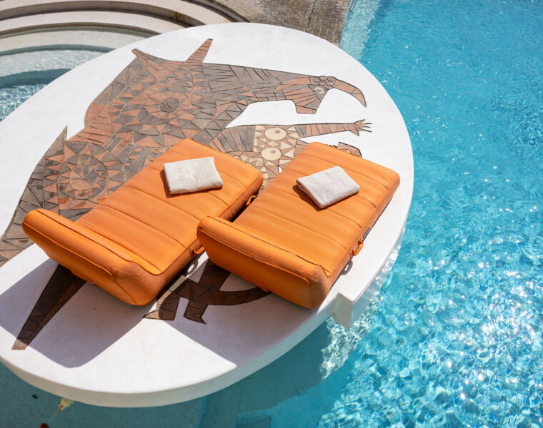Hôtel Byblos Saint-Tropez's Luxury Lilo/Pool Float by Oliver James