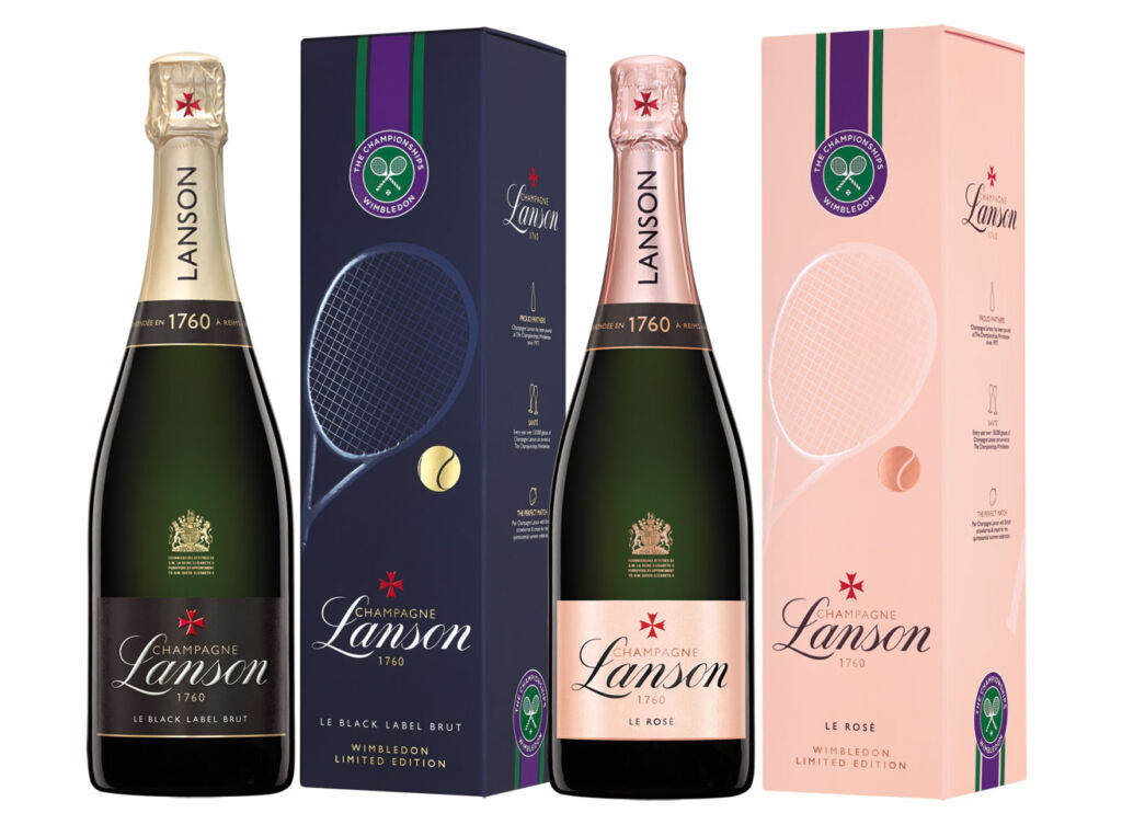 Champagne Lanson Le Black Label Brut and Le Rose Wimbledon Limited Editions