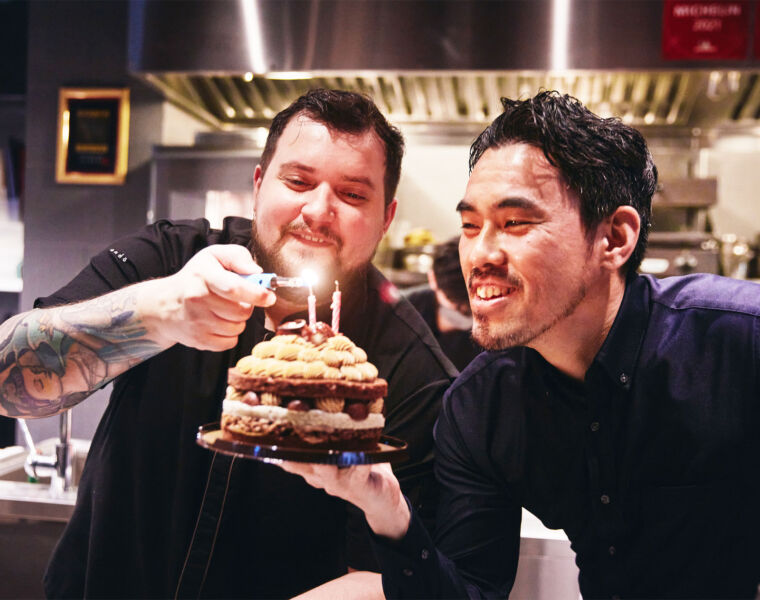 Chefs Agustin Balbi and Hideaki Sato