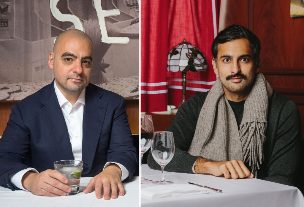 Photographs of the restaurant group founders