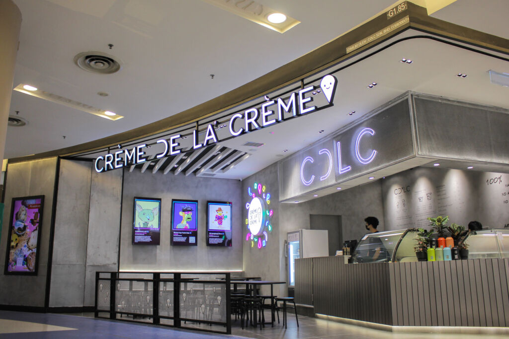 The ice cream parlour in Sunway Pyramid Mall