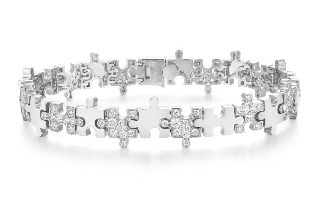 The diamond studded Magic Puzzle bracelet