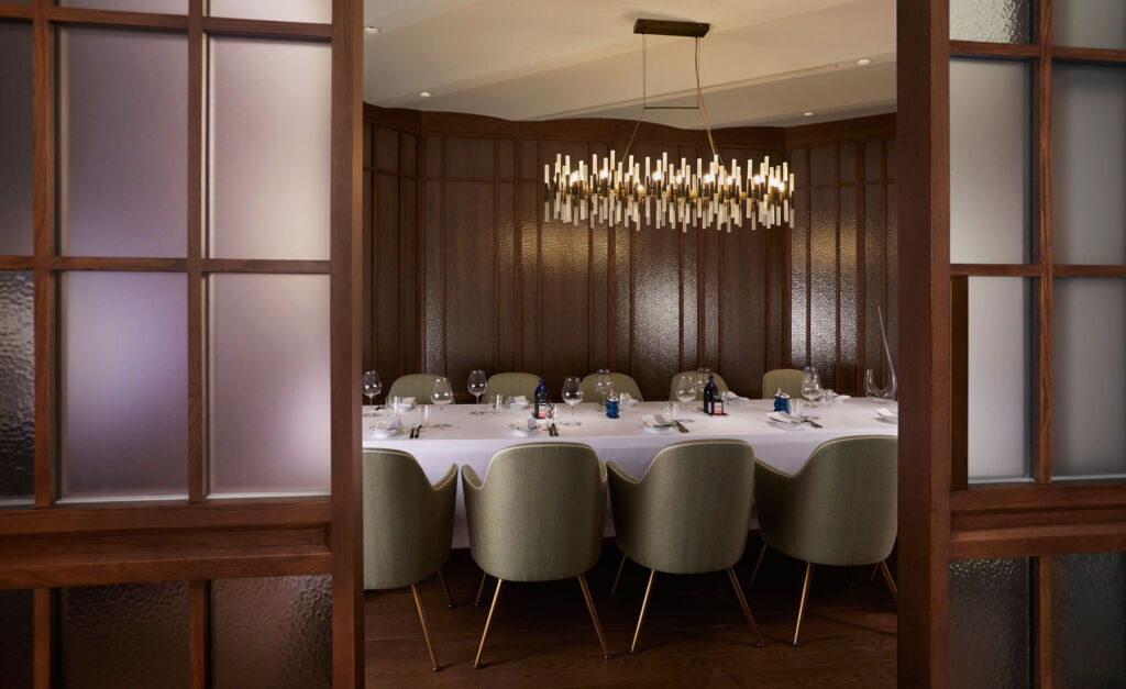 A peek inside one of the private dining rooms