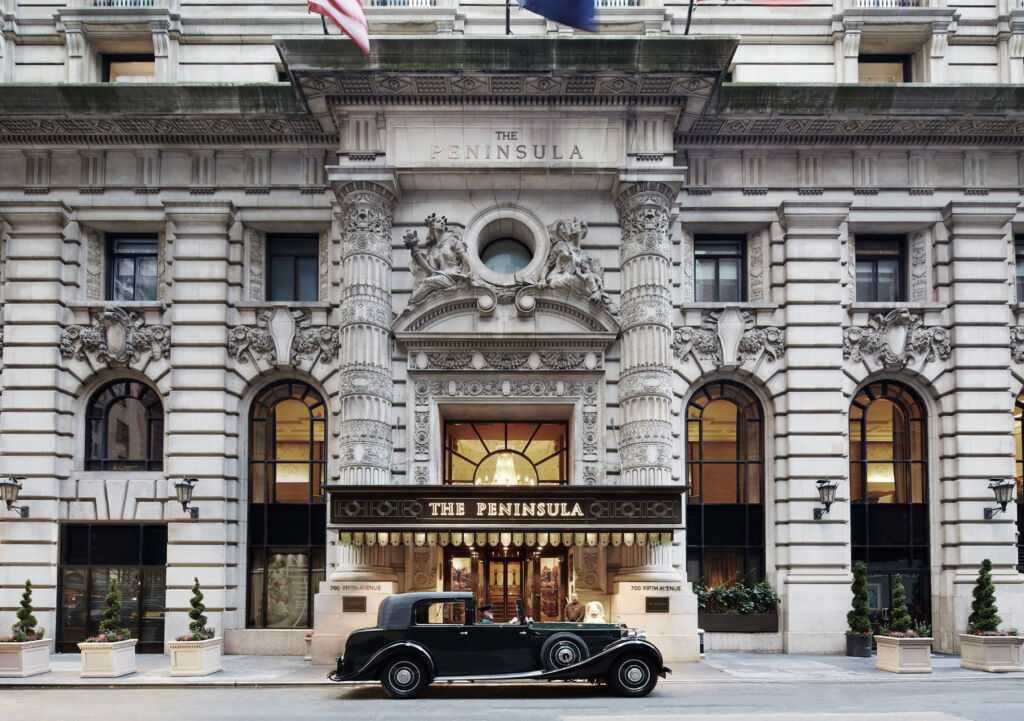 The entrance to the Peninsula New York