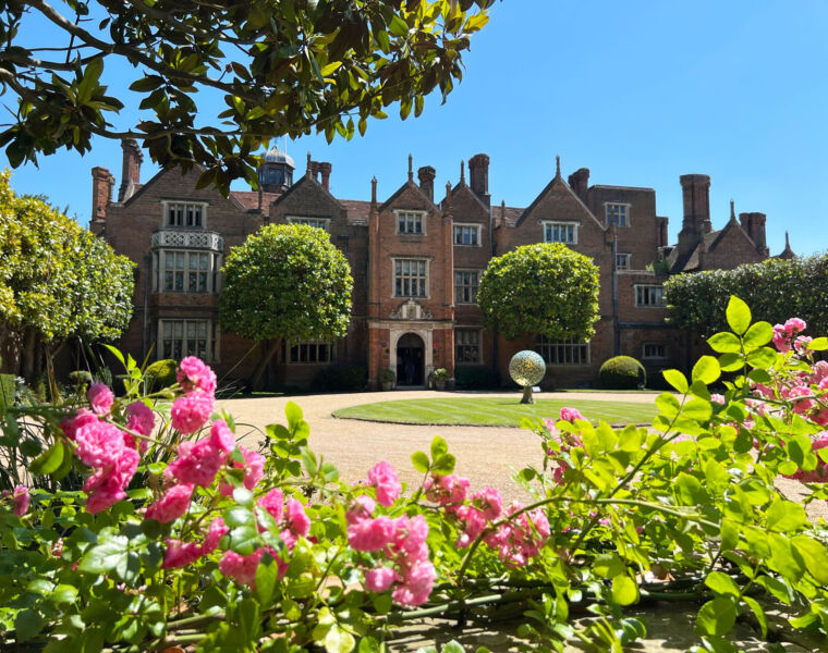 The exterior of Great Fosters in Surrey in Summer 2022